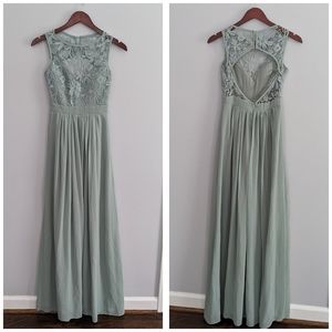 Lulu's So Far Gone Lovely Sage Green Maxi Dress Bridesmaid